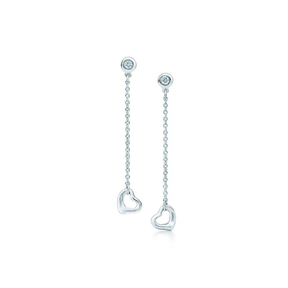 Tiffany & Co. Jewelry - Elsa Peretti Diamonds by the Yard Heart Earrings